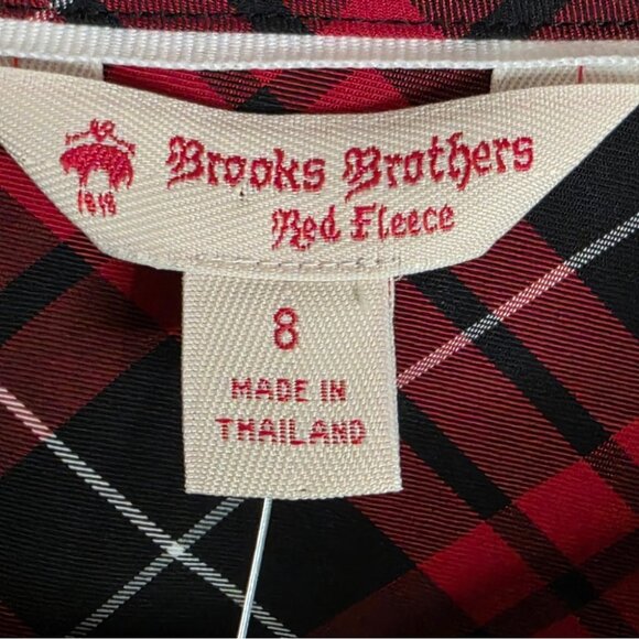 Brooks Brothers Red Fleece Womens Plaid Button-Down Shirt Dress Size 8 - Picture 2 of 7